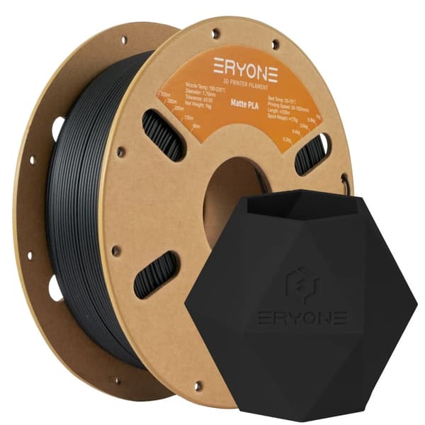 PLA Filament, 1,75 mm Diameter, Høj Densitet,Matte Sort