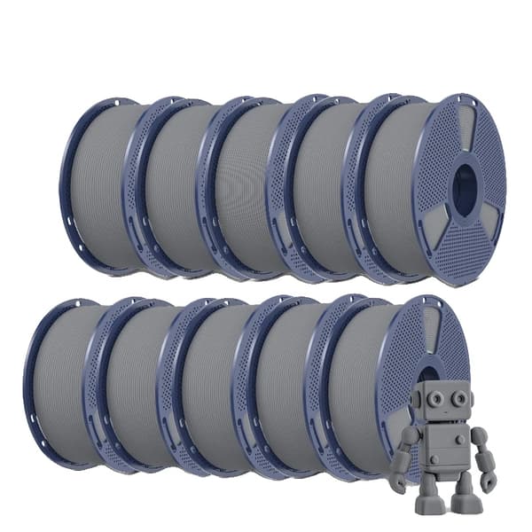PETG filament, højhastighedsprint, mat finish,10 Grå