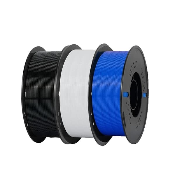 3D-printer filament, høj sejhed, lav krumning,Sort Hvid Blå