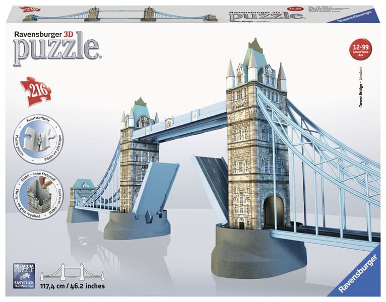 Tower Bridge, 3D Pussel, 216 bitar, Ravensburger