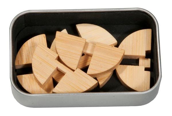 IQ-test Bambu 3D-pussel i metallask Tre skivor