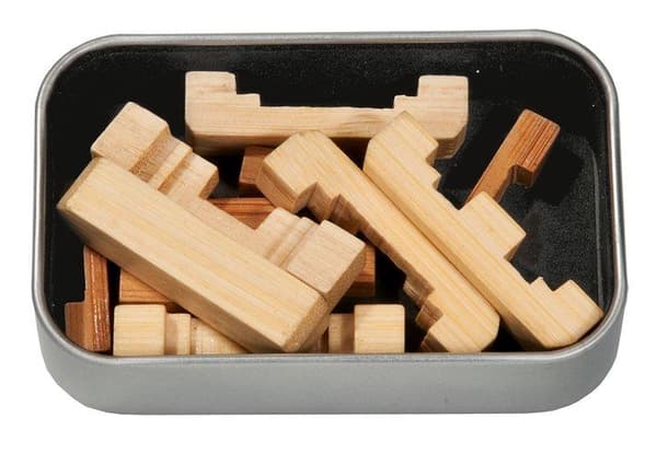 IQ-test Bambu 3D-pussel i metallask Mixad knut