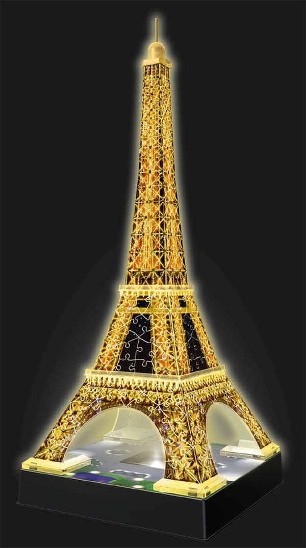 Eiffel Tower Night Edition, 3D Pussel, 216 bitar, Ravensburger