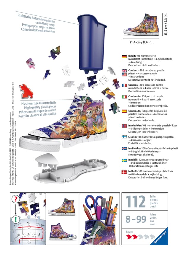 Musse & Helium Sneaker 3D Pussel 108 bitar Ravensburger