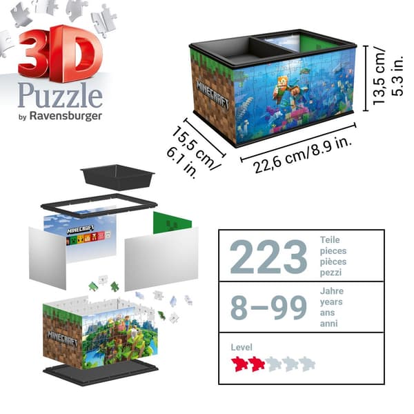 Minecraft Treasure Box 3D Pussel 108 bitar Ravensburger