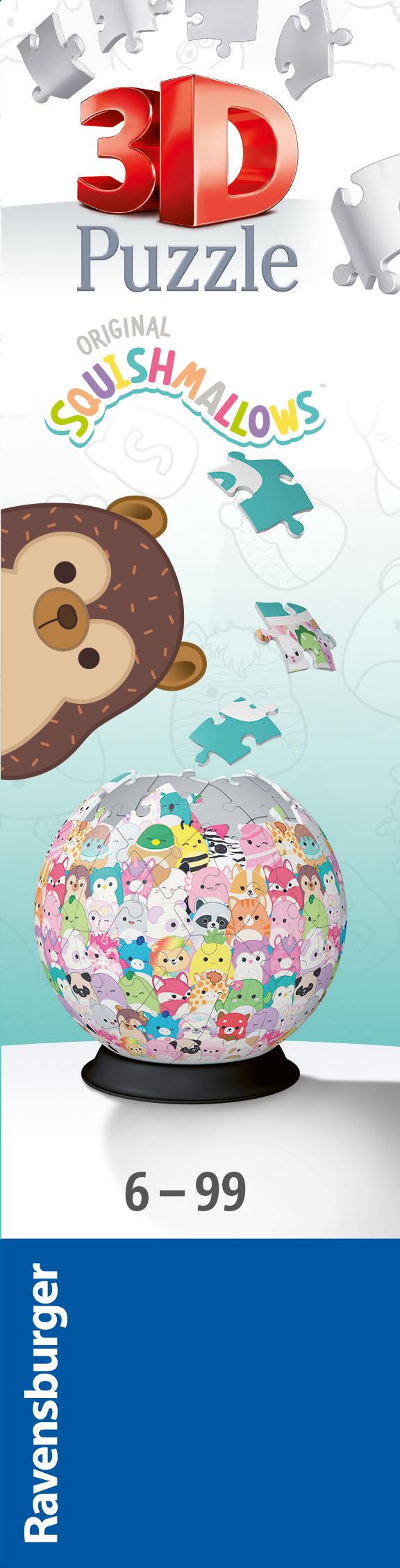 Pussel Squishmallows 3D Ball 72 bitar, Ravensburger