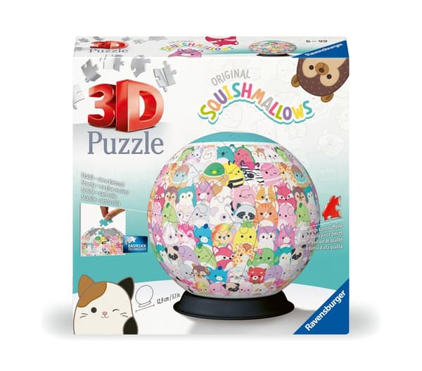 Pussel Squishmallows 3D Ball 72 bitar, Ravensburger
