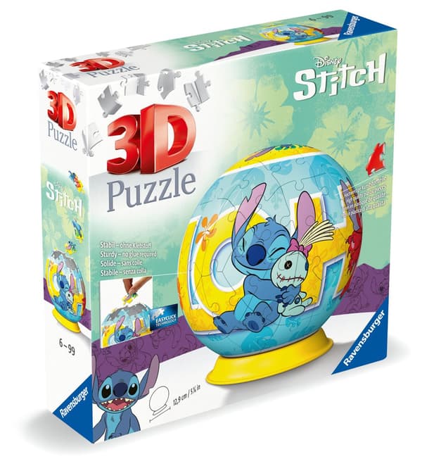 Disney Stitch 3D Pussel 72 bitar, Ravensburger