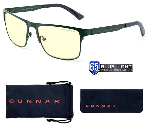 GUNNAR kancelářske/herní brýle PENDLETON MOSS * jantárová skla * BLF 65 * GUNNAR focus