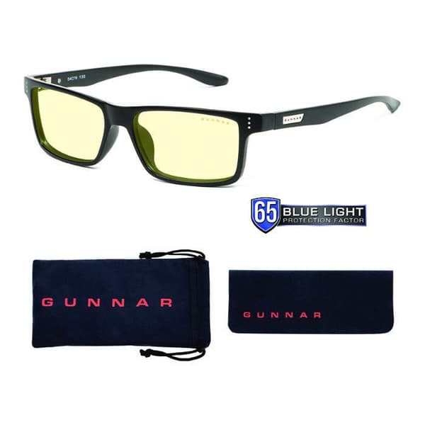 GUNNAR kancelářske/herní brýle VERTEX ONYX * jantárová skla * BLF 65 * NATURAL focus