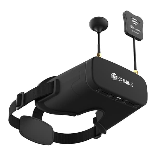 EV800DM Varifocal 5.8G 40CH Diversity FPV-glasögon med HD DVR 3 tum 900*600 Videoheadset Inbyggt 2000mAh batteri