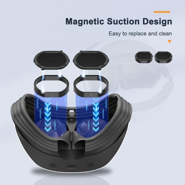 INF DEVASO PS VR2 linsebeskytter med hurtigutløser og magnetisk feste