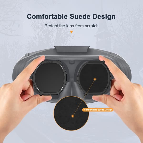 INF DEVASO PS VR2 linsebeskytter med hurtigutløser og magnetisk feste