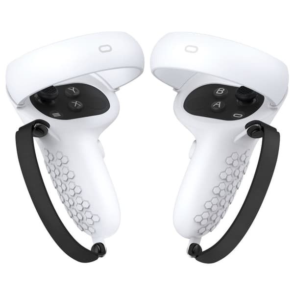 Beskyttende silikonhåndtaksbeskyttelse for Meta/Oculus Quest 2 Hvit