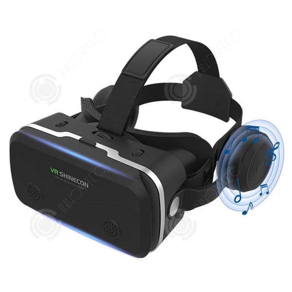 INN VR Headset G15E Virtual Reality Headset med hörlurar Ögonskydd Glasögon HD 3Dvr-kompatibla mobiltelefoner