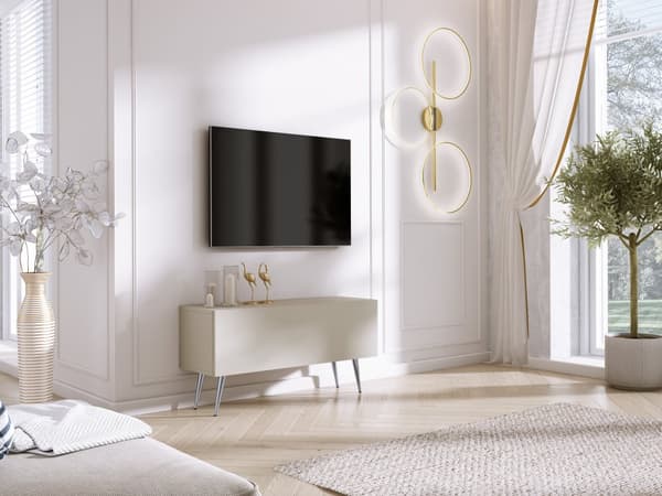 TV-møbler: sort, hvid, farve: kashmir, møbelstørrelse: bredde: 100 cm, højde: 52 cm, bredde: 32 cm