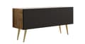 Miniatyrbillede 1 af 5: TV-møbel: i længden, i højden, farve: Wotan fx / matsort, guld, møbelstørrelse: bredde: 100 cm, højde: 52 cm, bredde: 32 cm