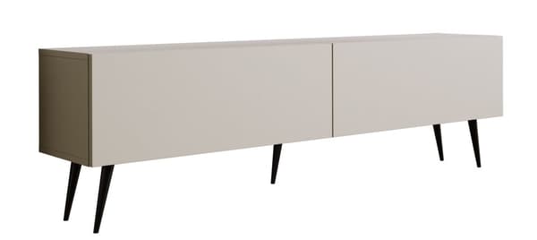 TV-kaappi: kaksi ovea, kaksi hyllyä, Väri: kashmir mustat jalat, Kalusteen mitat: l: 170 cm, k: 52 cm, s: 32 cm