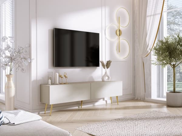 TV-skab: til låger, til hylder, Farve: kashmir guldben, Møbelmål: bredde: 170 cm, højde: 52 cm, bredde: 32 cm