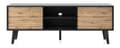 Miniatyrbillede 2 af 6: TV-møbler: til låger, brandhylder, kropsfarve: sort, frontfarve: håndværks fx, Møbelmål: bredde: 154 cm, højde: 56 cm, bredde: 39 cm,