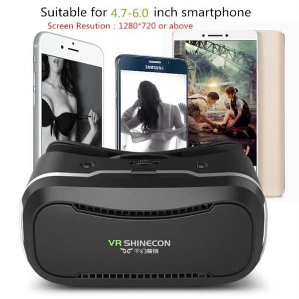 TD® virtual reality-glasögon Lämplig för skärmar från 4,7 till 6,0 tum Levereras med ett headset med fjärrkontroll