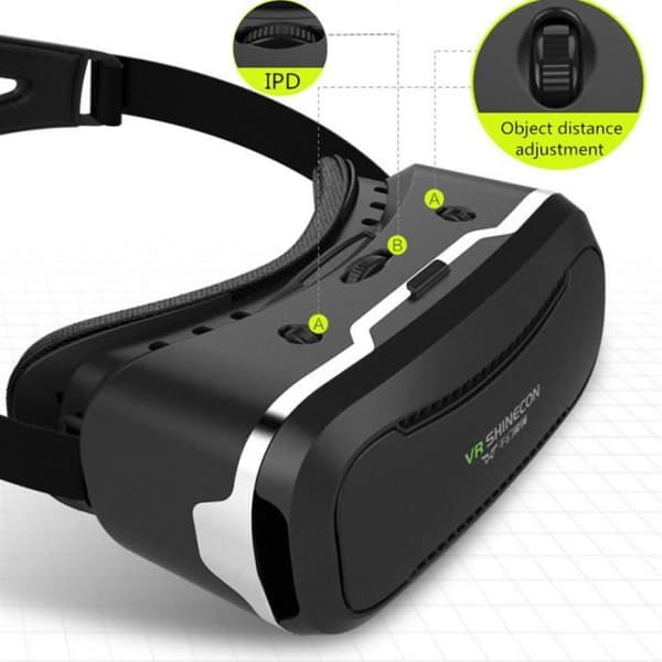 TD® virtual reality-glasögon Lämplig för skärmar från 4,7 till 6,0 tum Levereras med ett headset med fjärrkontroll