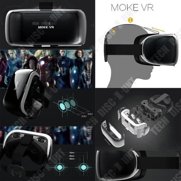 Virtual reality headset android telefon huawei iphone samsung 3D-stöd glasögon VR box smartphone spel filmer lätt spel