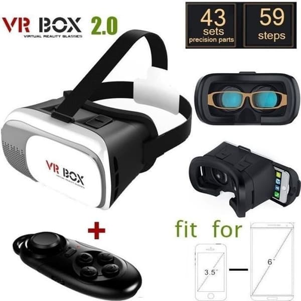 VR Virtuella glasögon Bär mobiltelefon Virtuell 3D Google Movie Chase Game Ultra-klar lins