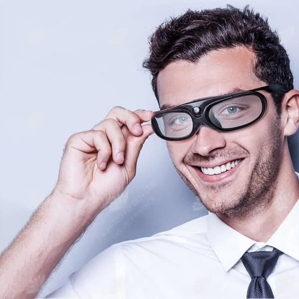 HTBE® 3D-glasögon aktiv slutare typ hushållsprojektor högupplöst stereoskopisk film dedikerad högtransmittans LCD