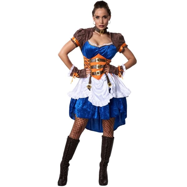 Steampunk Eventyrer kostume kvinde Blå S