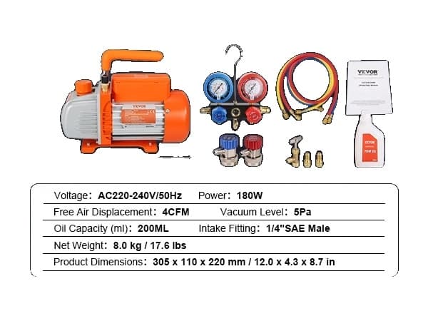Imupumppu, 4CFM Suorituskyky, 180W Teho,4CFM A2L