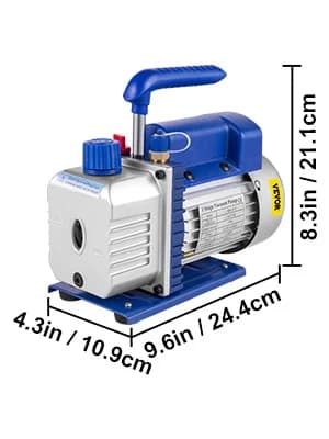 Kylmäaineen tyhjöpumppu, 1/4 HP teho, 5 Pa lopullinen tyhjö,1.8CFM1-4HP