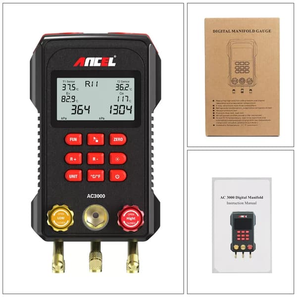 Refrigeration Digital Manifold Gauge, Dobbelt Tryk Test, Høj-Præcisions Måling,AC3000