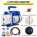 Miniatyrbild 3 av 4: Vakuumpump, 4,8 CFM prestanda, 1/4 HP motor, inkluderar 4-vägs mätarsats