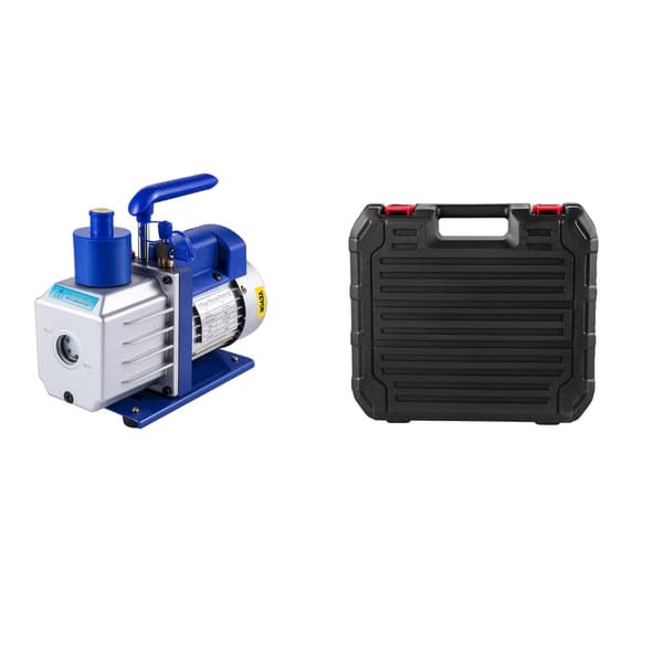 Kylarmediums Vakuum Pump Kit, Solid Metallbas, Olje Anti-Flödesbackdesign,4,8 kubikfot per minut 1-3 hästkrafter