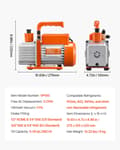 Pikkukuva 2 / 2: Imupumppu, Tehokas Toiminta, Monipuolinen Yhteensopivuus,EU, 5CFM 1-2HP 1 Vaihe