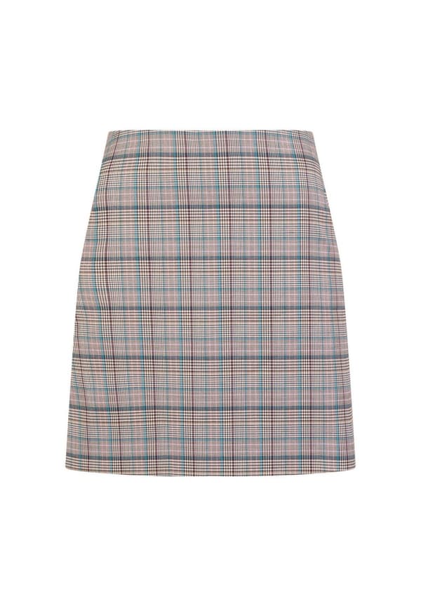 Girls On Film Womens/Ladies Avenue Check Skirt Grey 14 UK