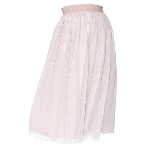 Little Mistress Womens/Ladies Midi Dot Skirt Mink 12 UK