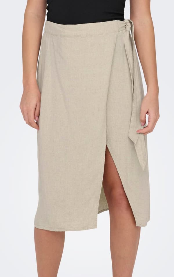 Jacqueline - jdySay MW Midi Wrap Skirt Beige S