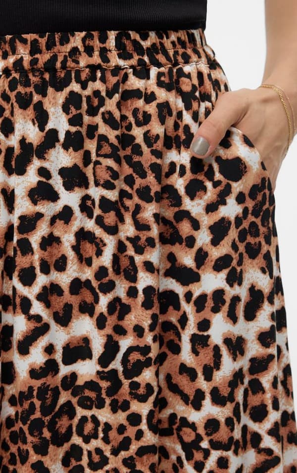 Vero Moda - vmEasy Joy Maxi Slit Skirt Leo Print