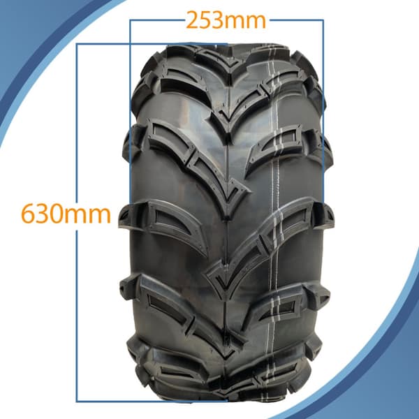 25x10.00-12 Quad-däck, 6ply, ATV-däck, 7psi, P377 ATV-däck väglagligt - set om 2