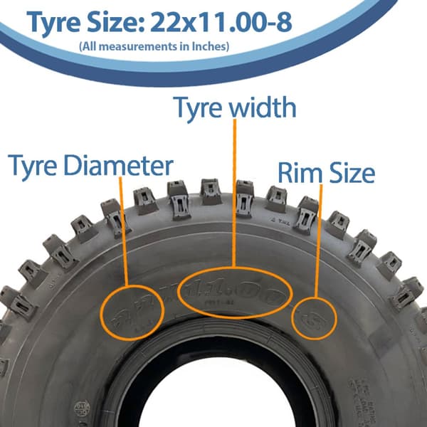 22x11.00-8 Knobby ATV, däck Quad trailer däck 22 11 8 däck 4 ply P322 heavy duty