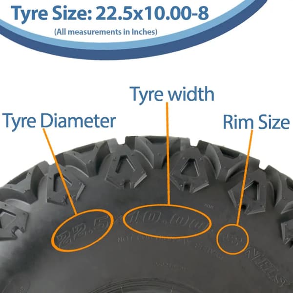 22.5x10.00-8 ATV-nyttedæk, græspleje, plæneklipper UTV 4ply-dæk - sæt med 2 stk.