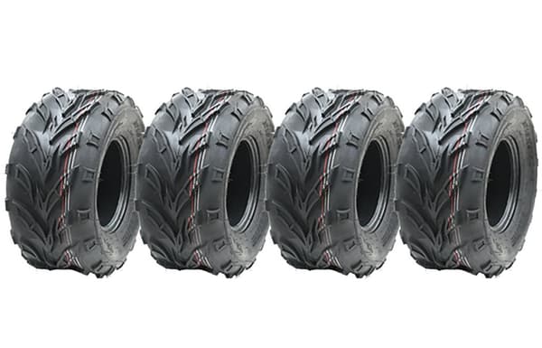 18x9.50-8 ATV quad dæk, trailer 18 950 8 dæk Dirt trail road legal, sæt med 4 stk.