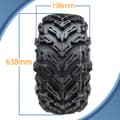 Pikkukuva 3 / 9: 25x8.00-12 Quad ATV renkaat 6ply Wanda P3103 E-Marked Road Legal Renkaat (3 kpl)