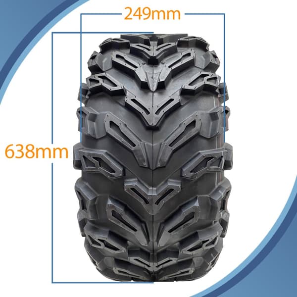25x10.00-12 Quad ATV Dæk 6ply Wanda P3103 E-Marked Road Legal Tubeless Dæk