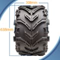 Miniatyrbild 2 av 9: 25x10.00-12 & 25x12.50-12 Quad ATV Däck 6ply Wanda Over Sized (Set om 2 & 2)