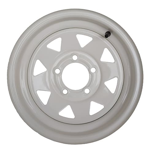 13" trailerfælg 5 stud 4.5" PCD spoked til bådtrailer vejskilte trailere