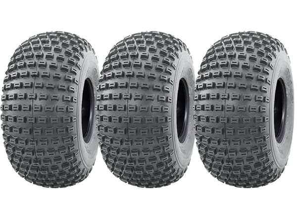 22x11.00-8 Knobby ATV Quad Trailer-dæk 4-lags Wanda P322 Road Legal (sæt med 3)