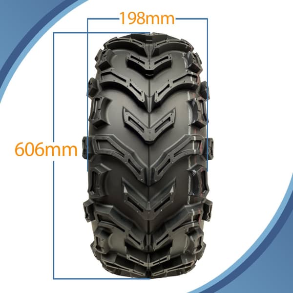 24x8.00-12 Quad ATV Däck 6ply Wanda P3128 E-Marked Road Legal 40J (uppsättning av 4)